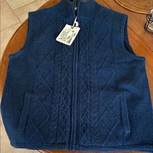 Aran Woolen Mills Men's Shetland Body Warmer Vest